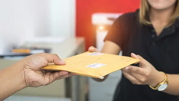 Transporte de documentos internacionais Suzan Mudanças envelope entrega expressa.